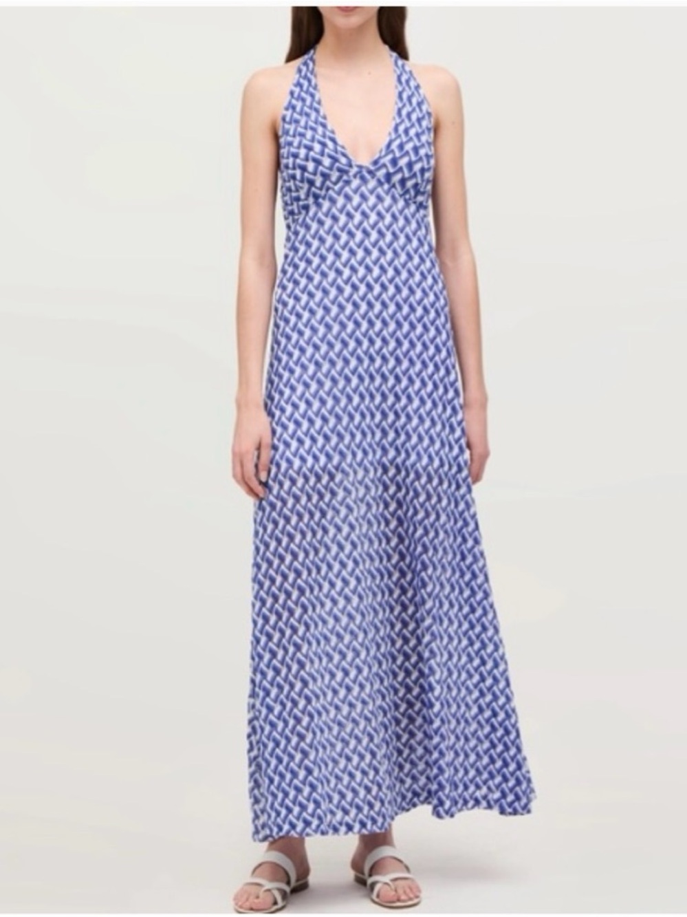Hill House Blue Patterned Maxi Dress